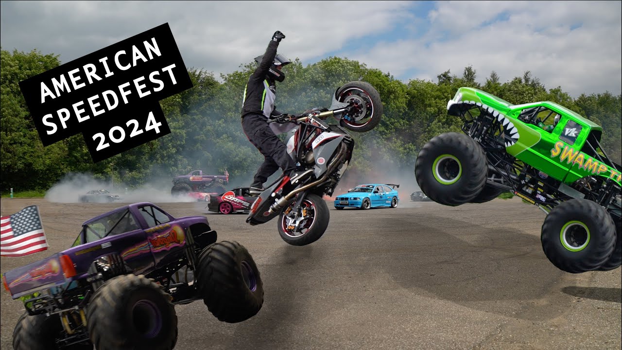 STUNTS, DRIFTING & MONSTER TRUCKS at American SpeedFest 11 2024