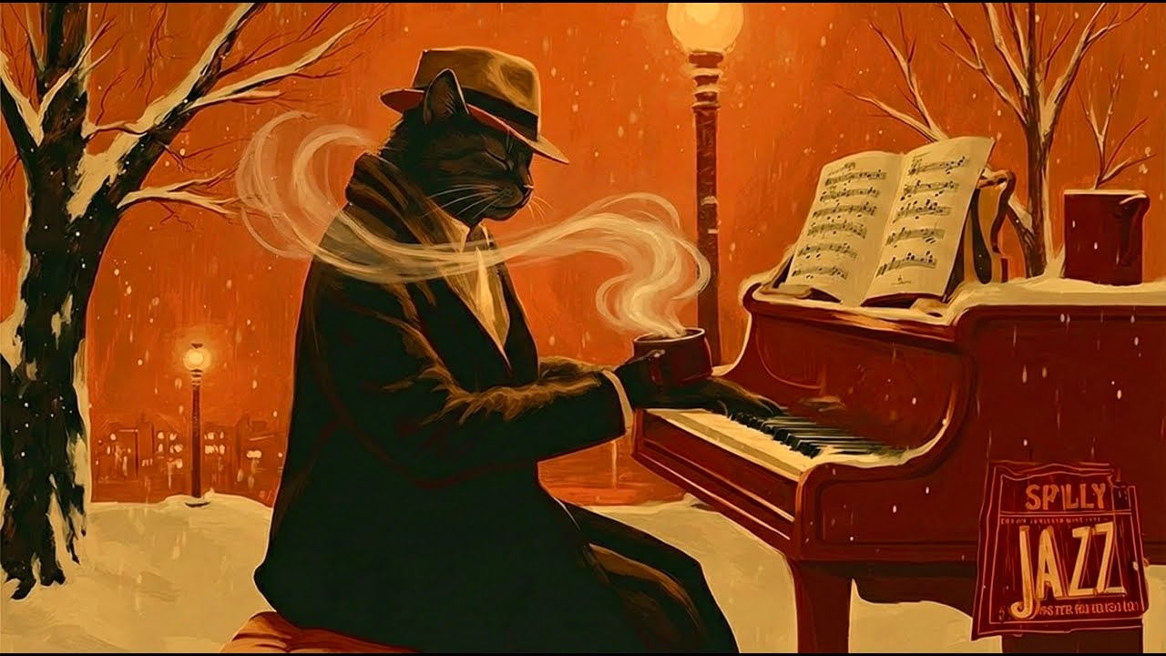 Slow Jazz — Винтажное нуарное пианино и саксофон для тихих зимних ночей