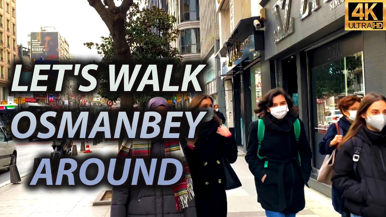 Istanbul Walking Tour- Osmanbey-Pangaltı Around- 4K UHD 60fps