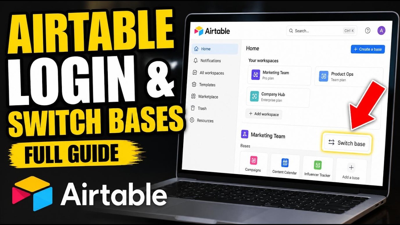 How to login and switch bases in Airtable - Full Guide