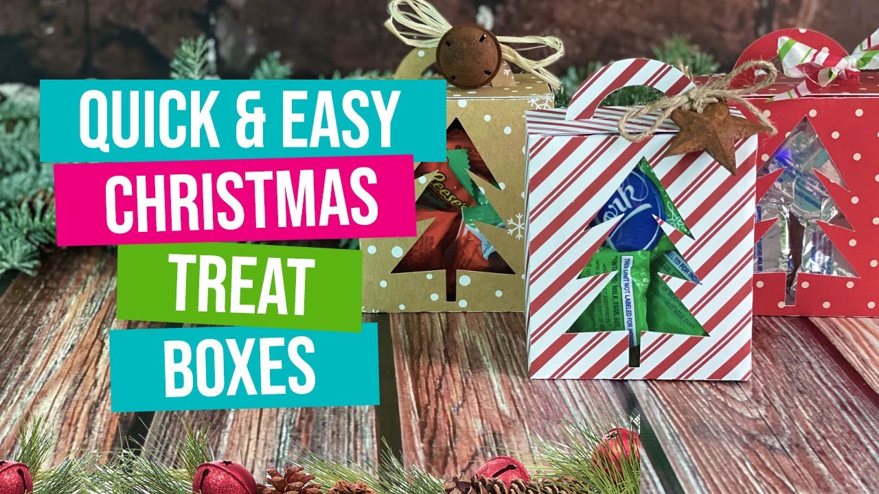 Easy Christmas Treat Boxes | Cricut Christmas Project Idea