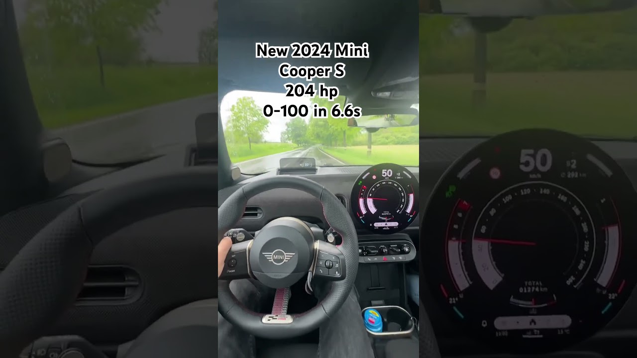 All new 2024 Mini Cooper S 0-100 km/hour acceleration #2024minivlog #cars #minicoopers #mini #auto
