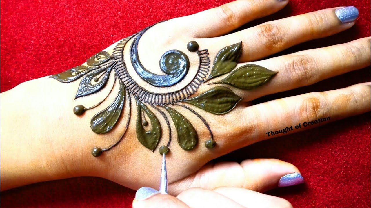 Latest New Stylish Mehndi Design for Hand |Easy Simple Backhand Mehndi Design |Thought of Creation