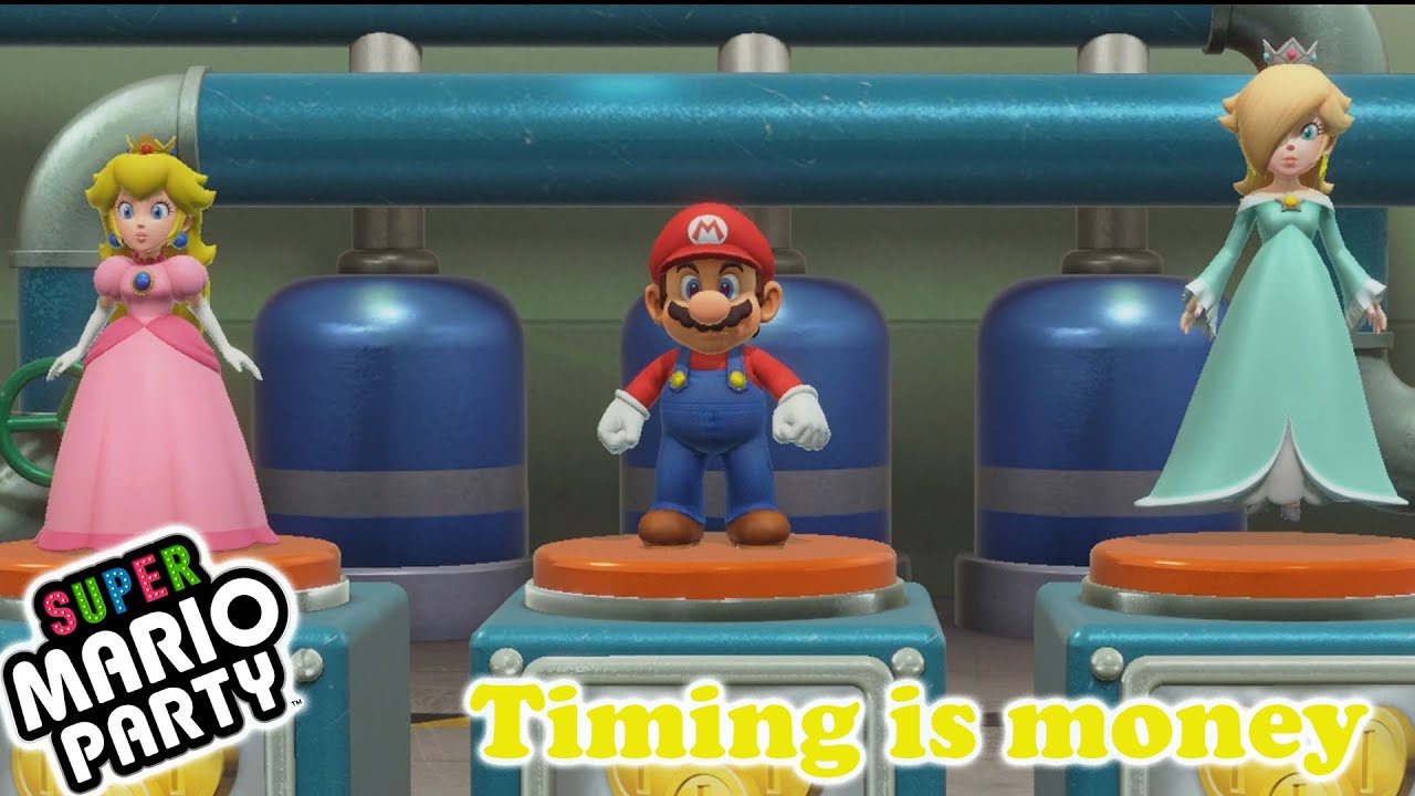 Super Mario Party Minigames series - Timing is Money with Peach - Master Difficulty