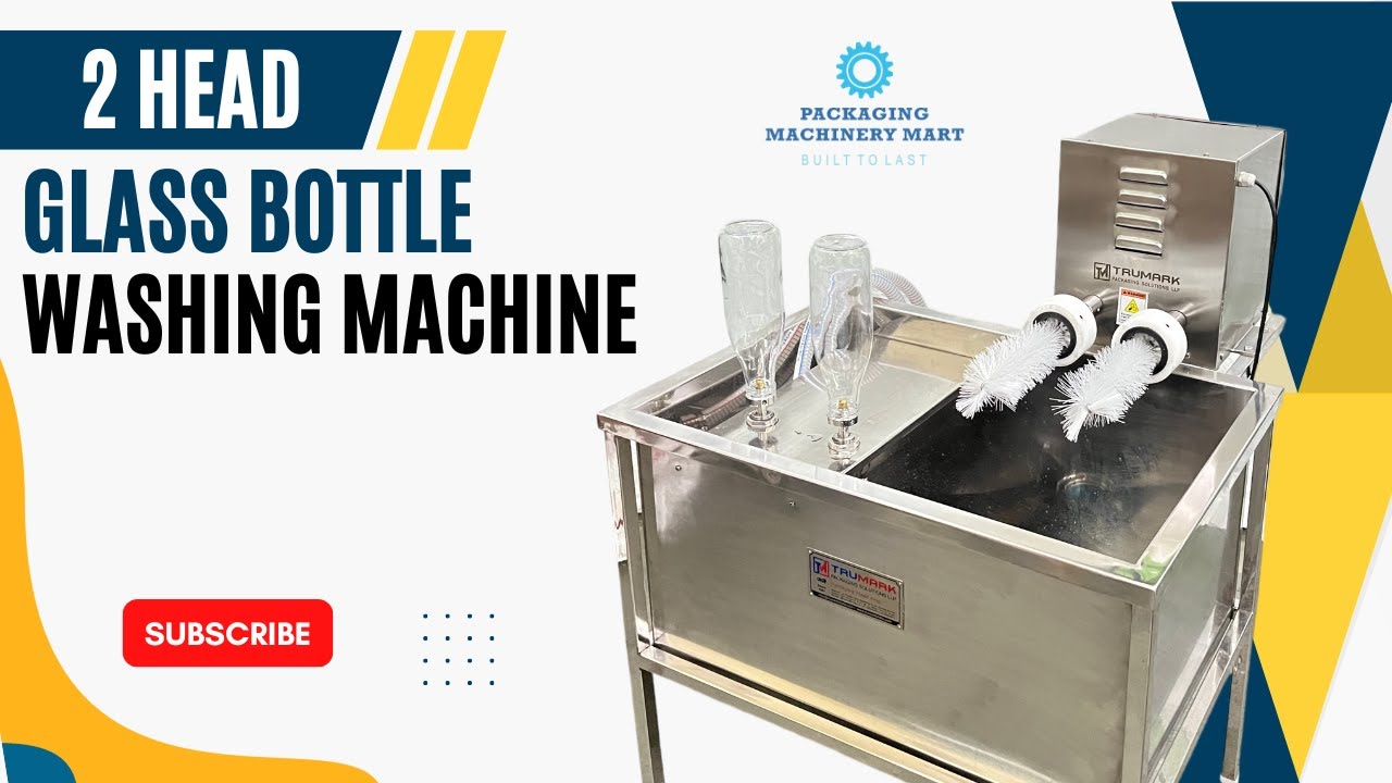 2 Head Glass Bottle Washing Machine