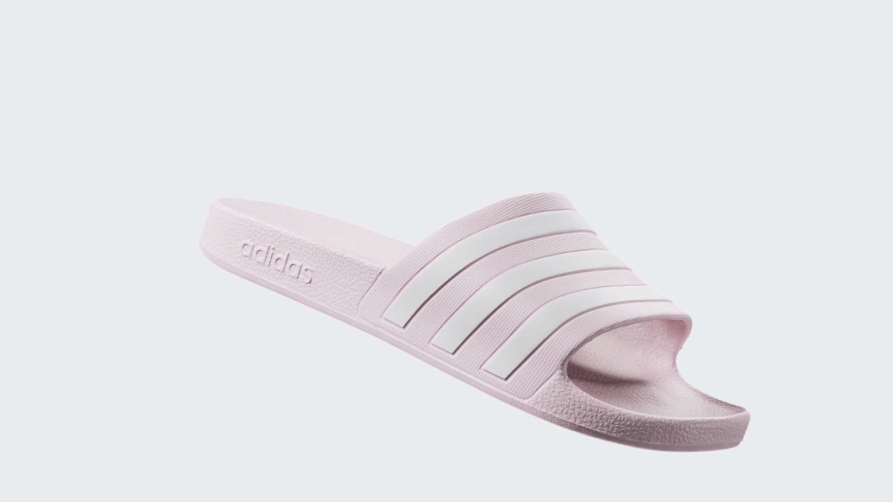 Adidas Womens Adilette Sliders - Pink/White | ProSwimwear