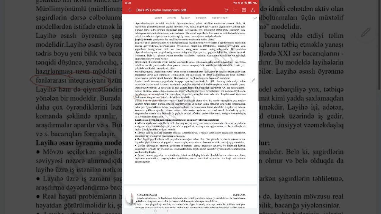 Layihə yanaşması A.Aysun 