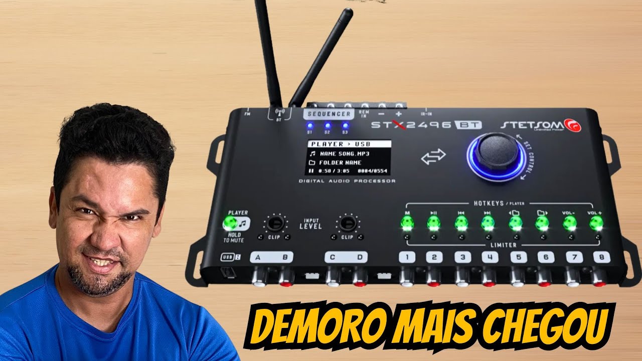 Novo Processador Crossover Stetsom Stx2496 Bt 8canal Bluetooth Fm