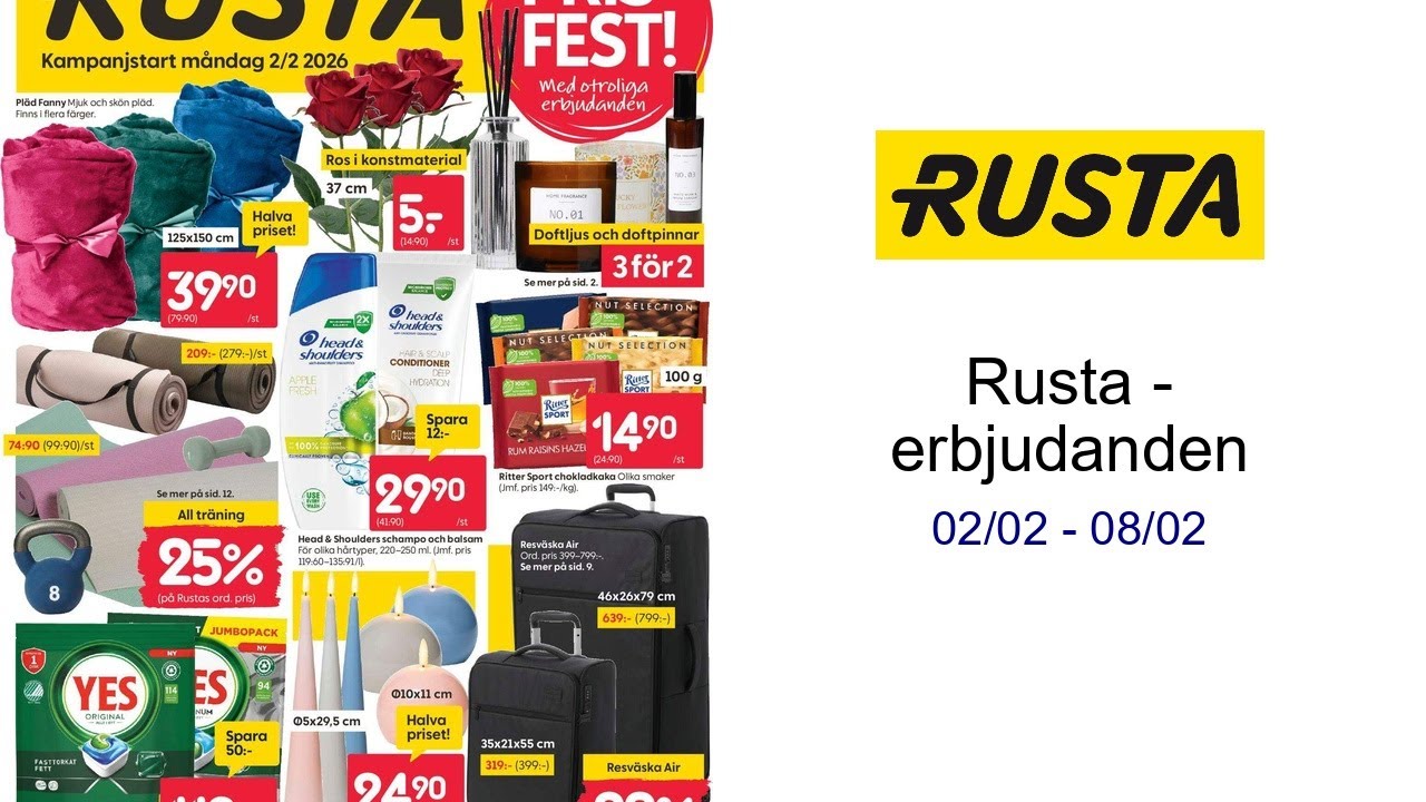 Rusta - erbjudanden 02/02 - 08/02