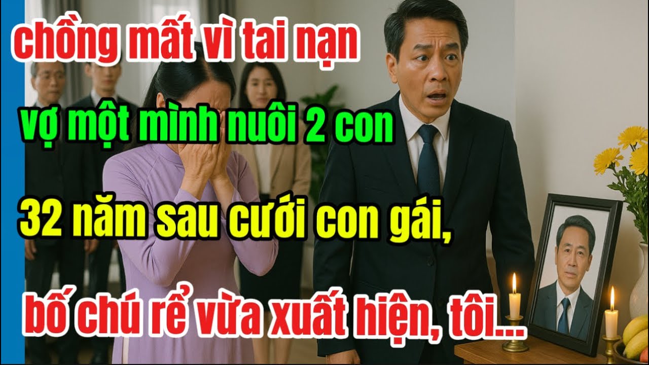 chồng mất vì tai nạn, vợ một mình nuôi 2 con 32 năm sau cưới con gái, bố chú rể vừa xuất hiện, tôi…