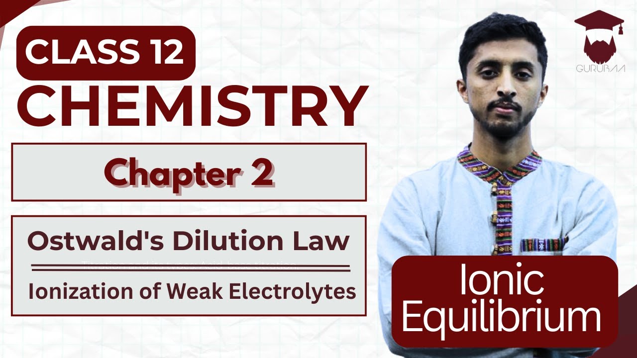 Ostwald's Dilution Law in Nepali || Ionization of Weak Electrolytes || Class 12 Chemistry Chapter 2