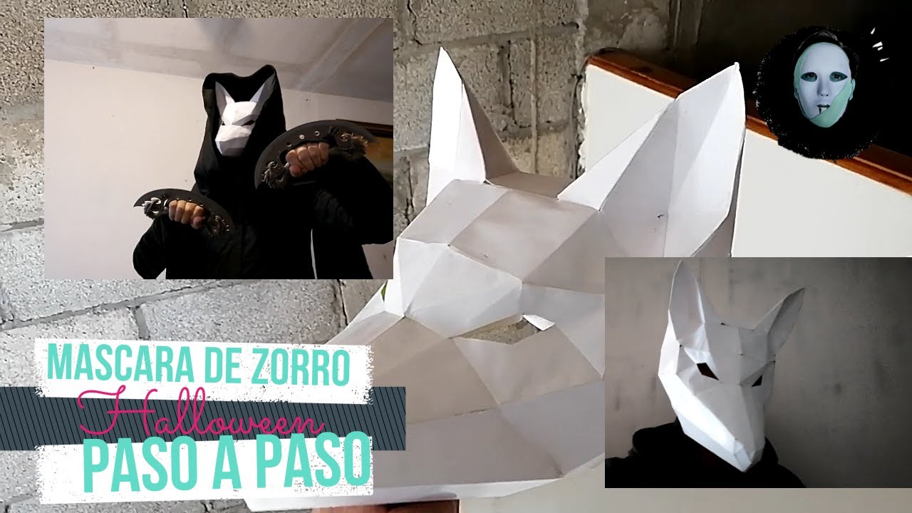 MASCARA DE ZORRO PASO A PASO