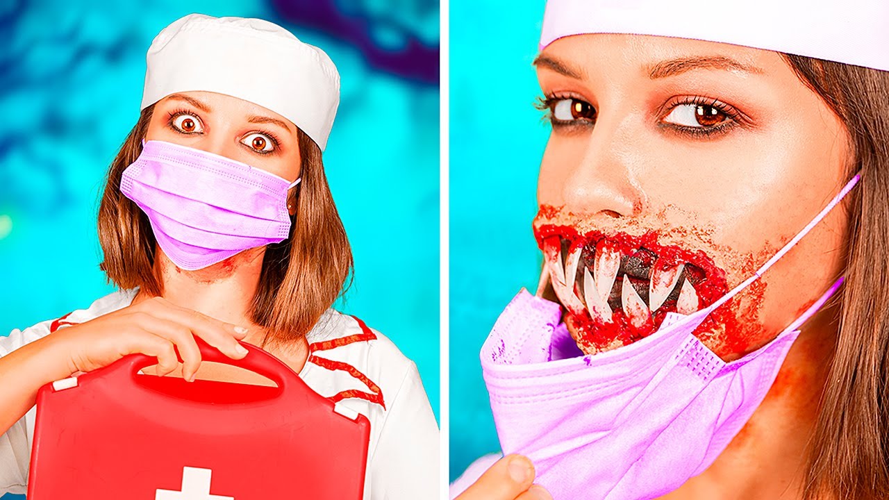 MAQUILLAGES ET DÉGUISEMENTS EFFRAYANTS POUR HALLOWEEN || Tutoriels DIY Qui Font Peur ! Par 123 GO!