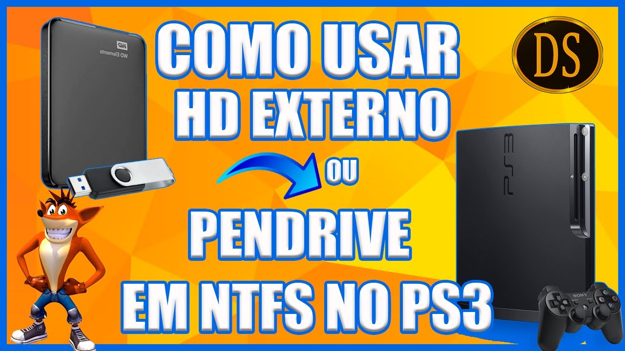 Como usar HD externo ou PENDRIVE NTFS no PS3.