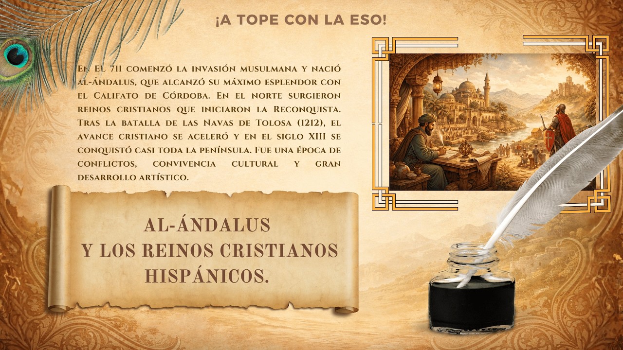Al-Ándalus y los Reinos Cristianos en 10 minutos | Historia 2º ESO (Resumen fácil para examen)