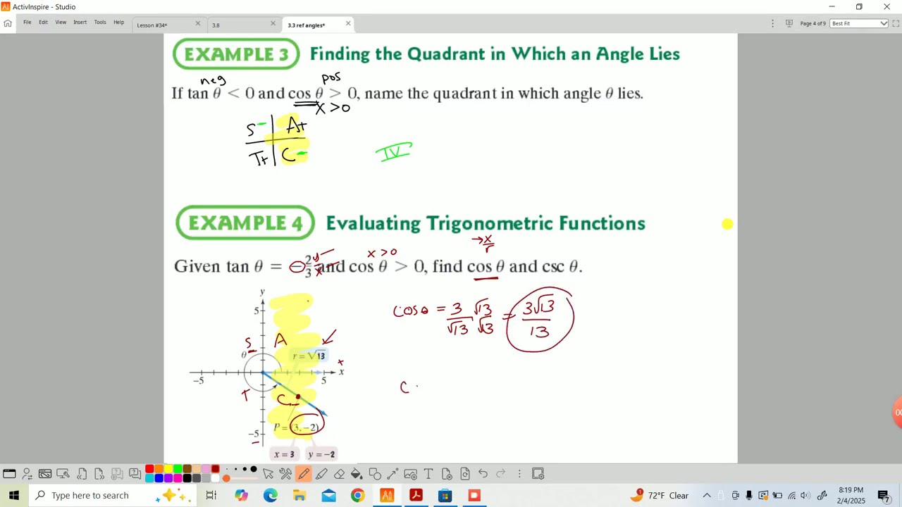 AP Precalculus 3.3 - Extra notes