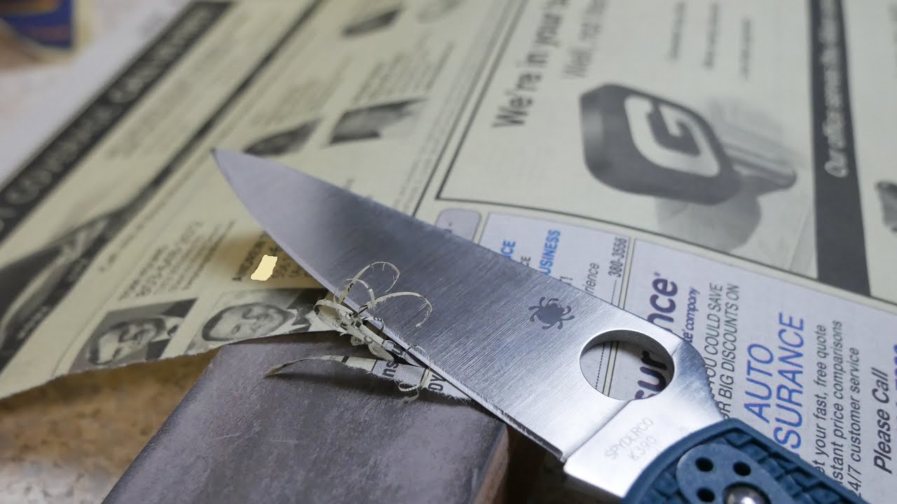Spyderco Endura Freehand Sharpening:  K390 and S30V