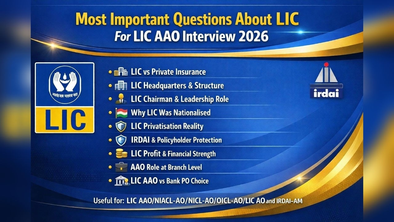 (Part-1) LIC AAO Interview 2026 | Important Question & Answer on LIC | IRDAI, Role of AAO #licaao