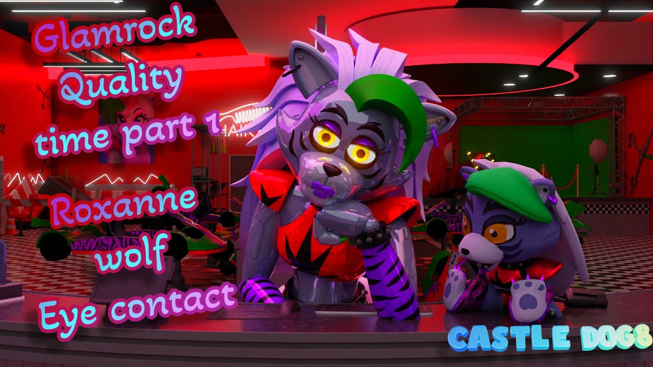 1 hour of Roxy eye contact Fnaf [Blender]