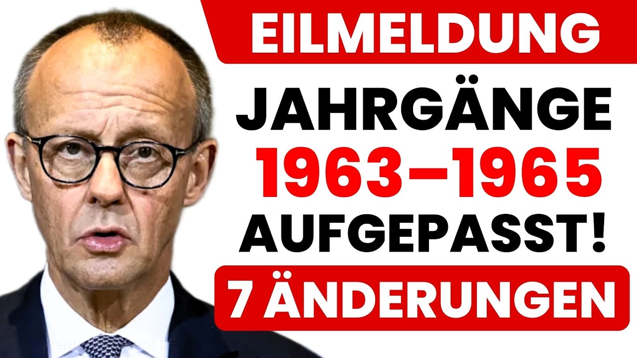 🚨 Jahrgänge 1963–1965 aufgepasst! 7 Renten-Änderungen, die 2026 alles verändern!
