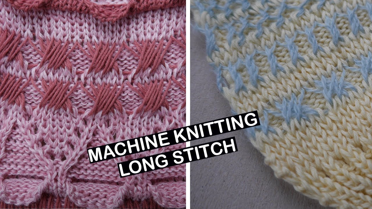 Machine knitting - Double bed long stitch design idea.