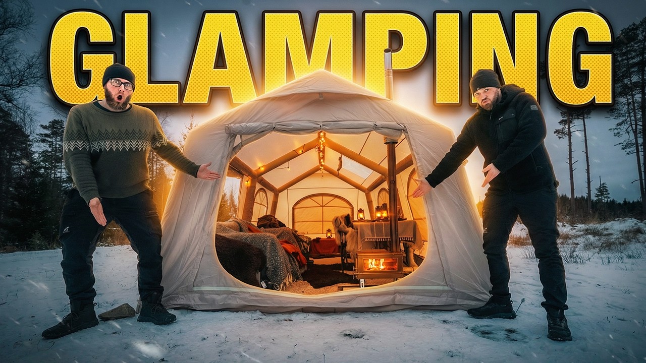 🏕️ GLAMPING exteme in Schwedens Wildniss - Survival am ARSCH - So genießt mans Leben! 💚 Camping
