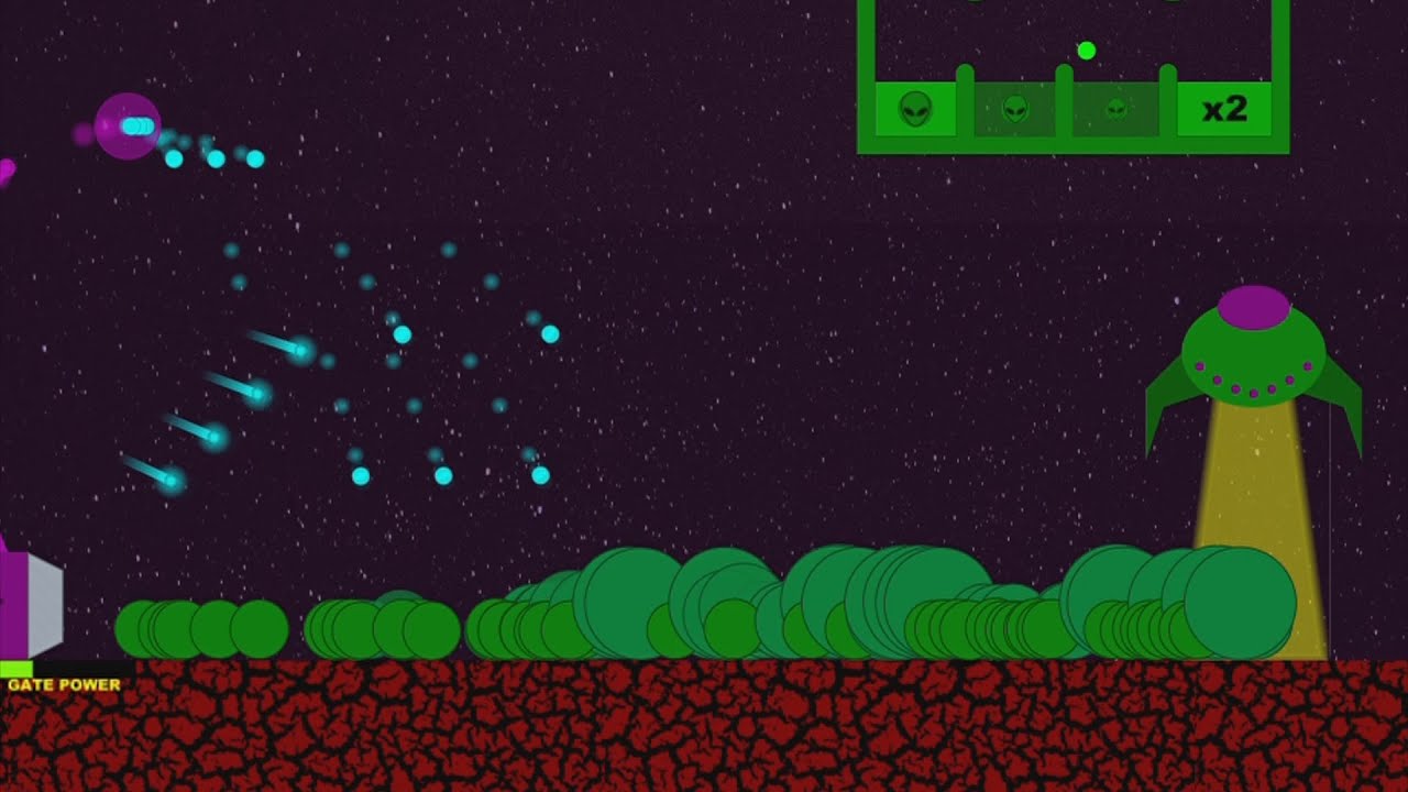 Planet Colony Defence - Marble Race in Algodoo