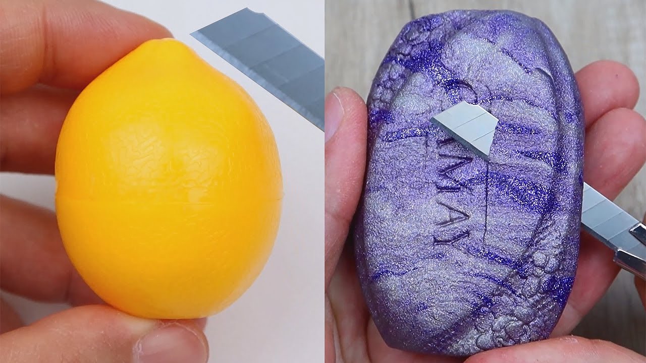 Relaxing Soap Cutting ASMR. Satisfying Soap and lipstick cutting. Corte de jabón - 1215