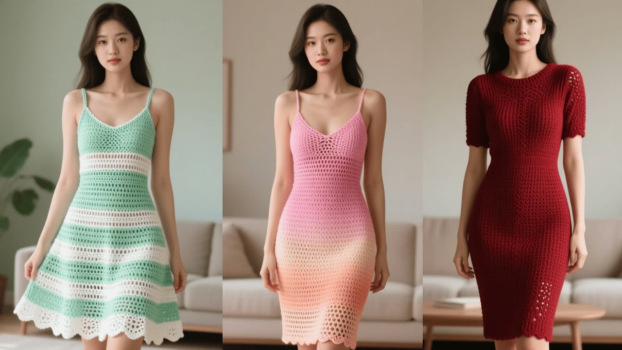 ¡El vestido más hermoso en crochet! Tendencia 2026 #crochet #tejido #vestidos