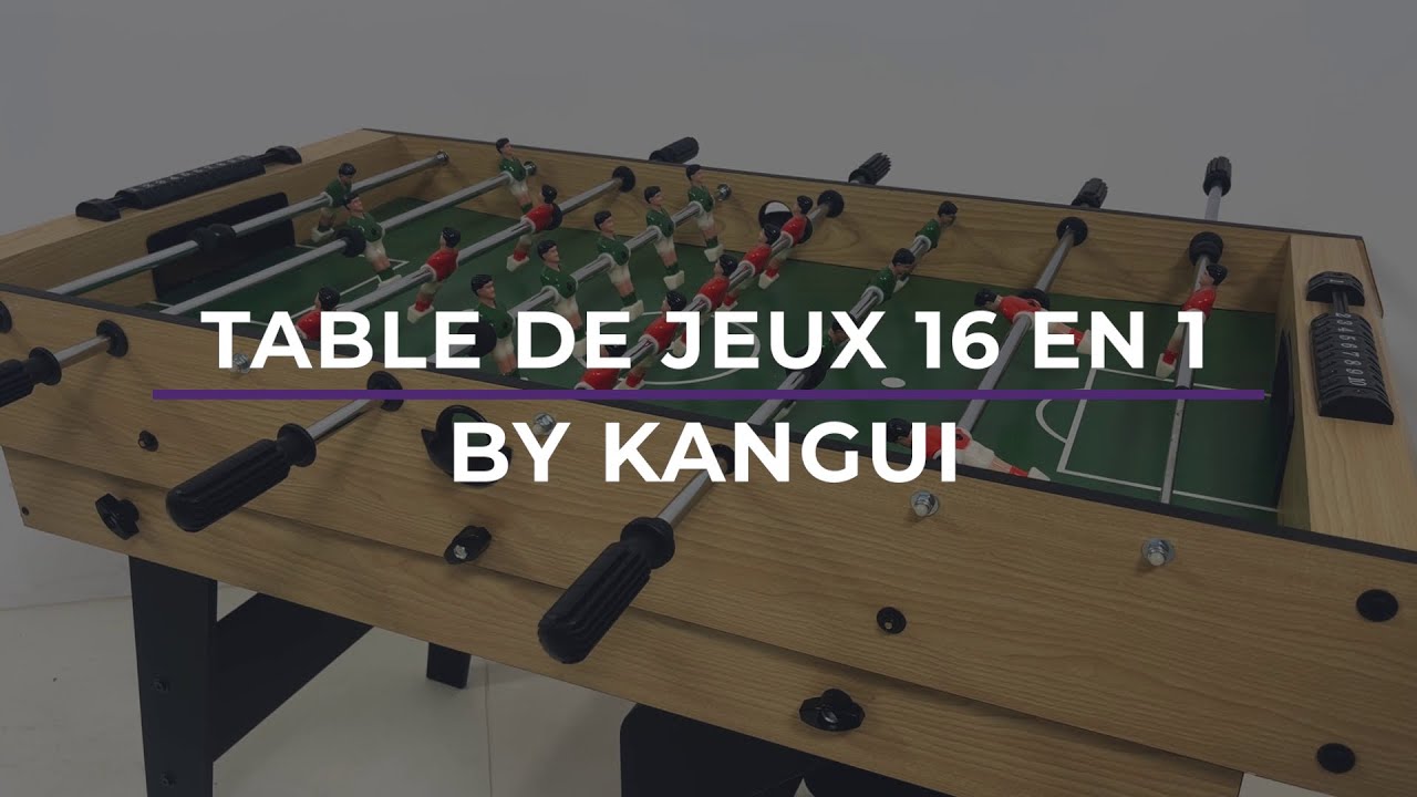 Table de jeux 16 en 1 - 2 à 4 joueurs - Barres télescopiques by Kangui