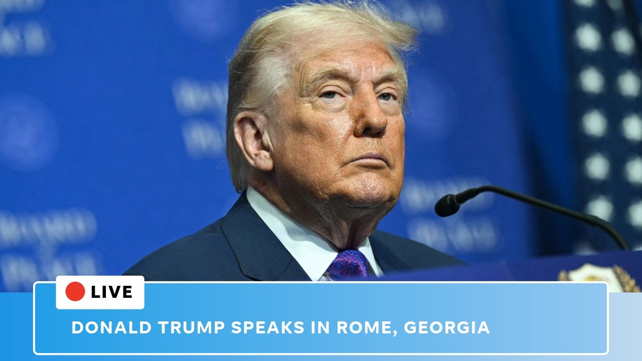 Live: Donald Trump to speak in Georgia ahead special election in Marjorie Taylor Greene district