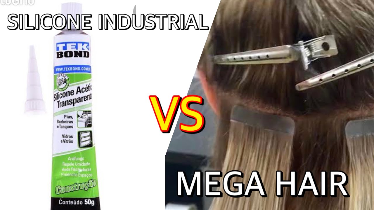 PREPARANDO O MEGA HAIR COM COLA DE SILICONE INDUSTRIAL.