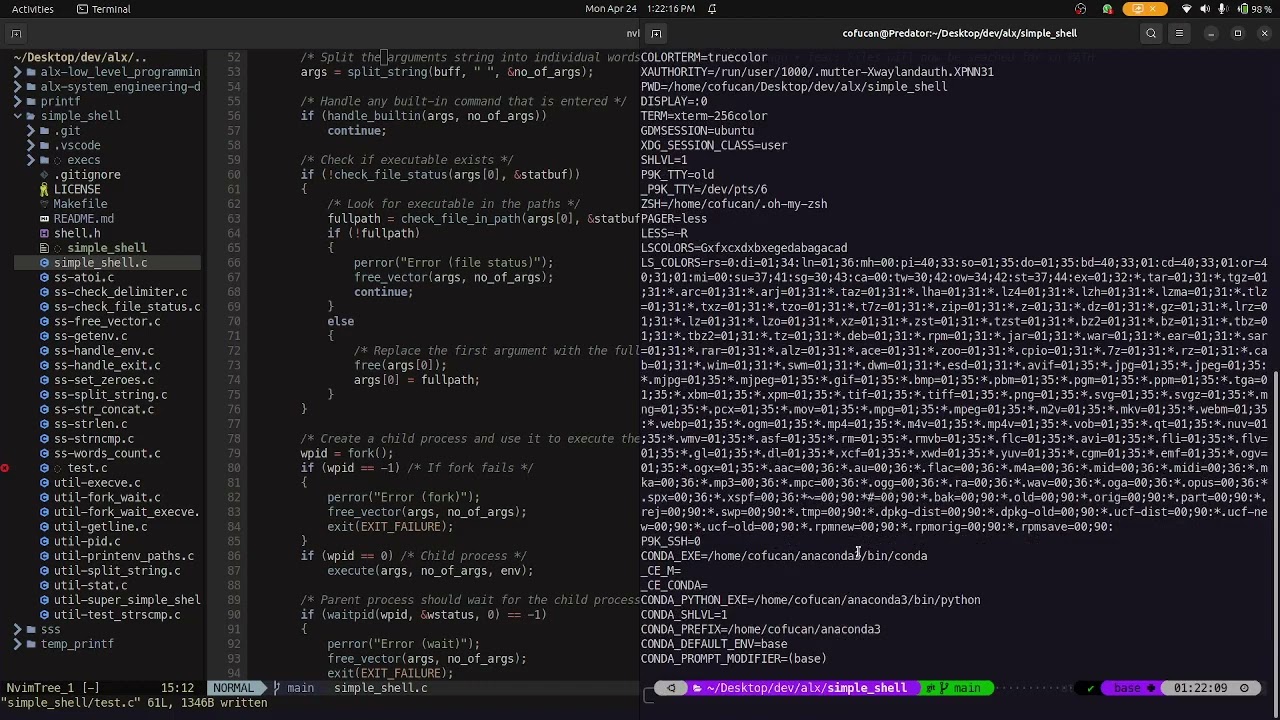 More On The Simple Shell Project