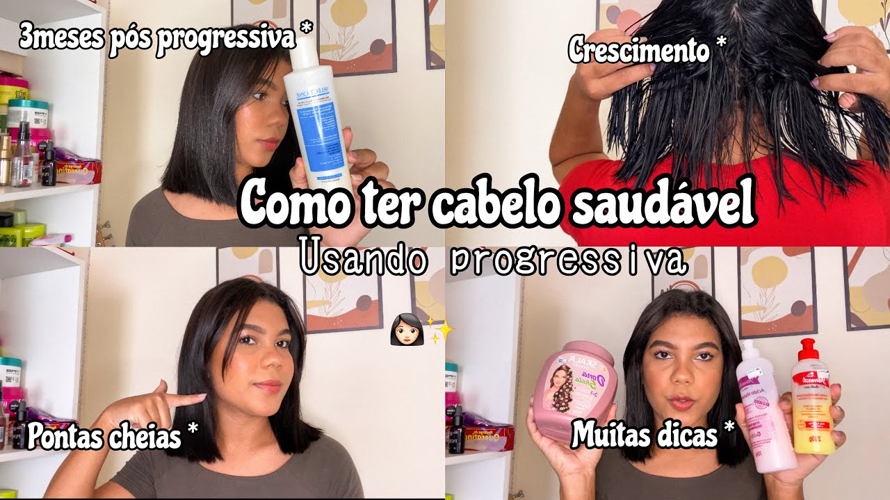 3 MESES PÓS PROGRESSIVA * como ter um cabelo saudável, pontas cheias e mais dicas …
