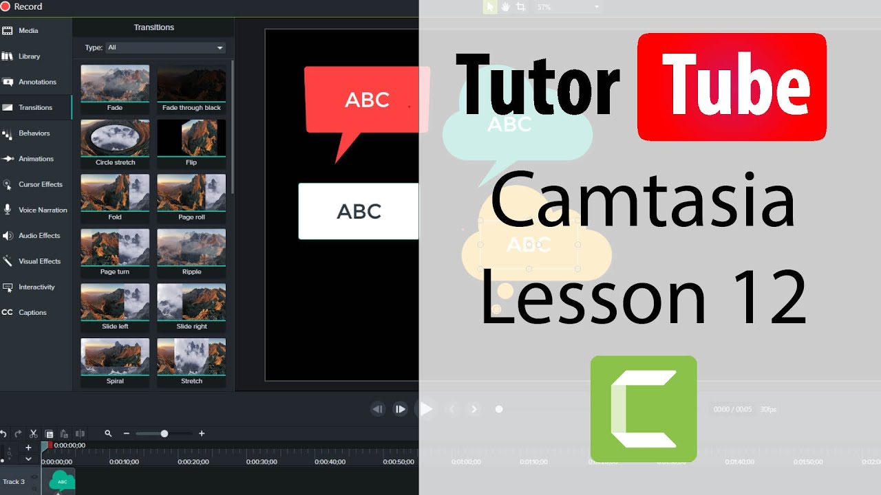 Camtasia Tutorial - Lesson 12 - Working with Tracks, Renaming, Inserting, Move and Removing Tracks