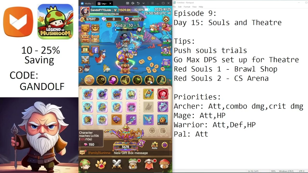 Legend of Mushroom LOM Souls and Theatre Episode 9