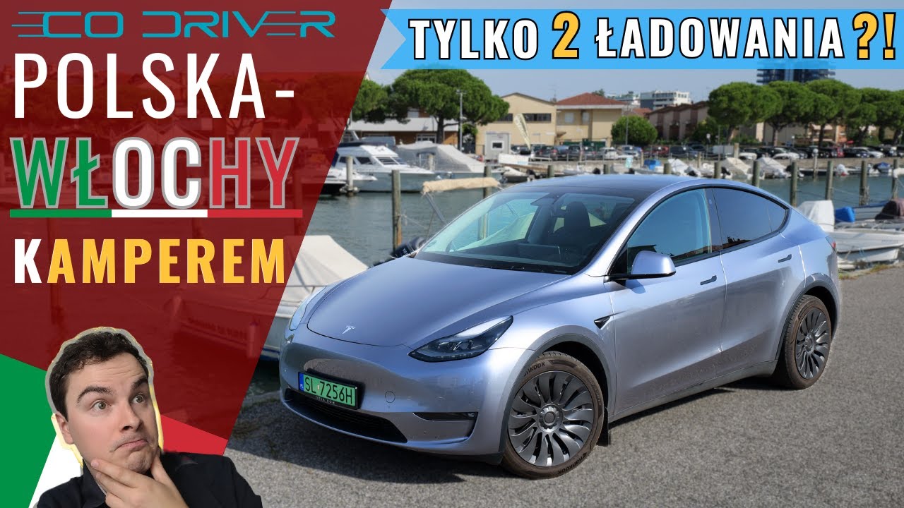 Polska-Włochy Teslą - Tylko 2 ładowania?! | Ile Amperów wymaga tryb kamping | Spanie w aucie, kAMPER