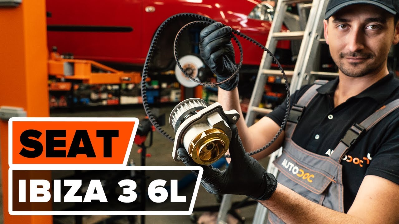 Cómo cambiar la kit correa distribución y bomba de agua en SEAT IBIZA 3 6L [TUTORIAL DE AUTODOC]
