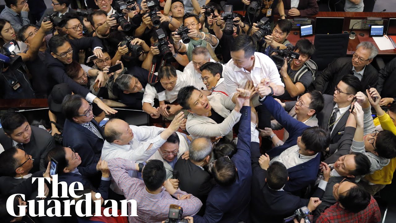 Brawl breaks out in Hong Kong parliament