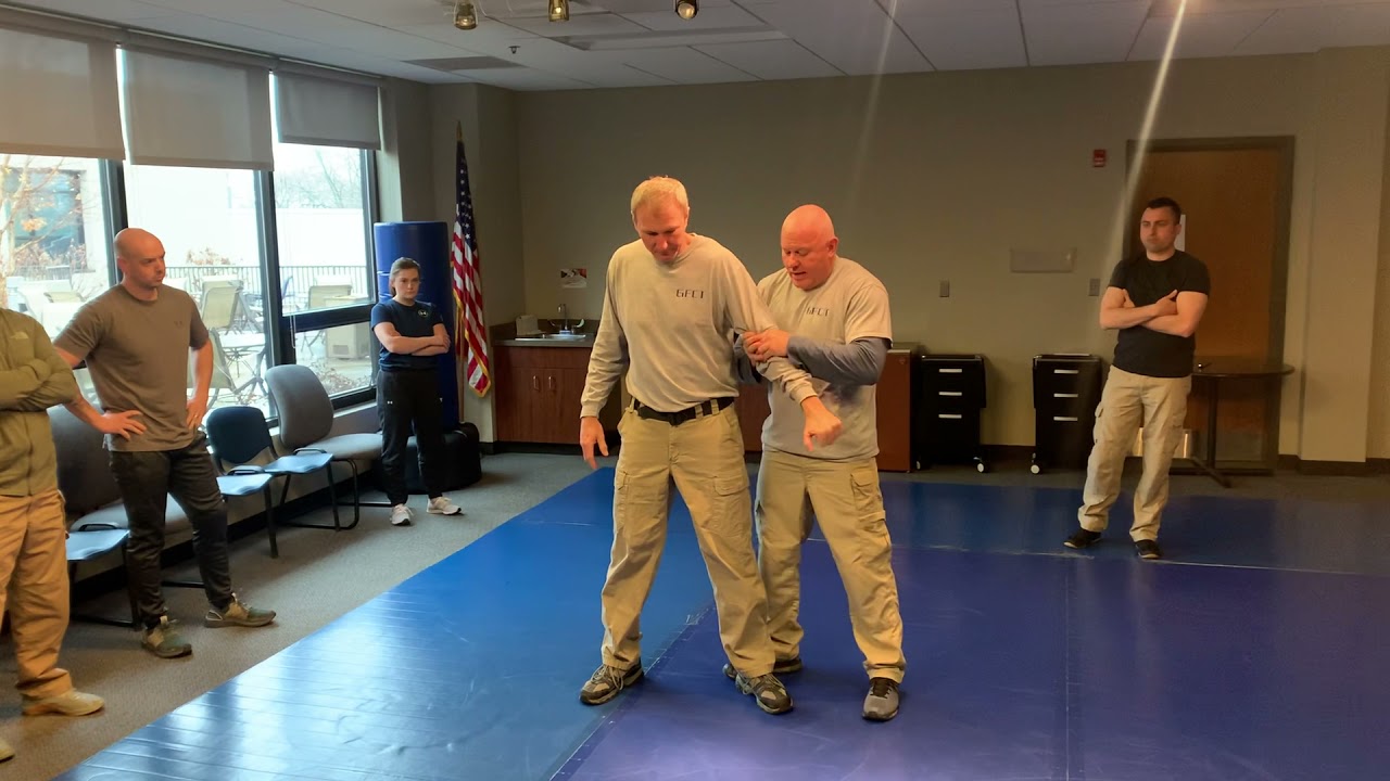 Straight arm escort and takedown
