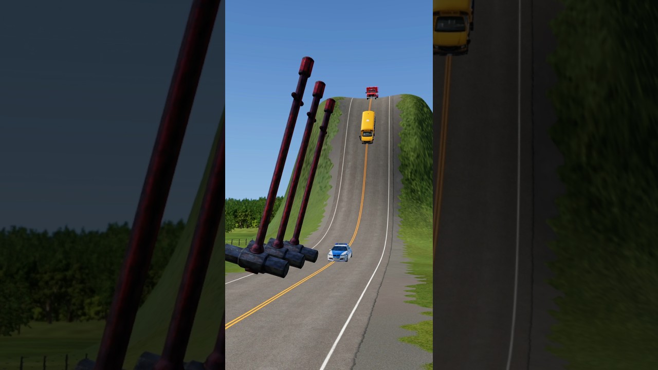 Beamng gaints hammer vs car crashes Part 75 #beamngdrive #beamng #trending #youtubeshorts #shorts