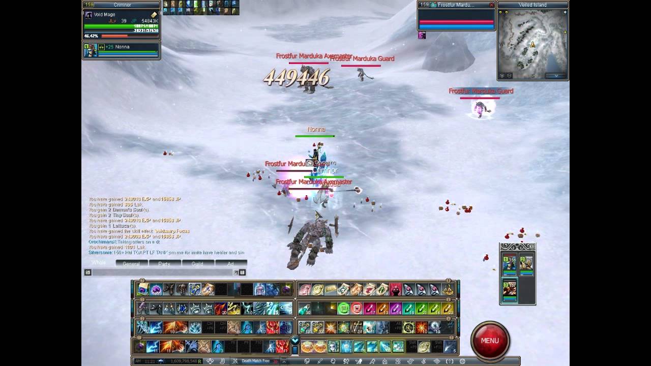 Rappelz - E7P3 - Void Mage farming and boss killing
