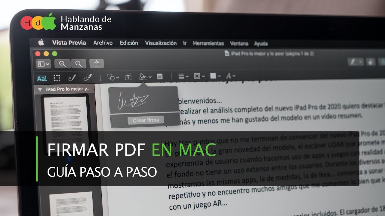 Cómo firmar documentos pdf con un Mac