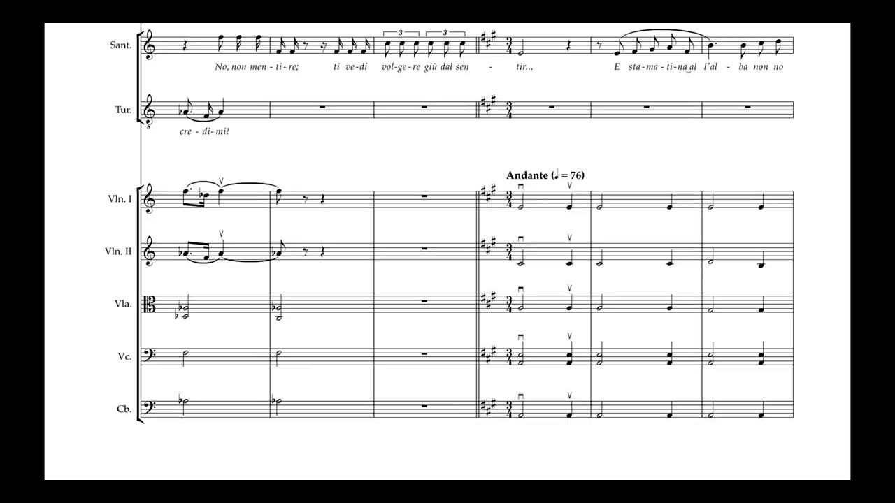 Tu qui, Santuzza? - CAVALLERIA RUSTICANA Orchestral Accompaniment