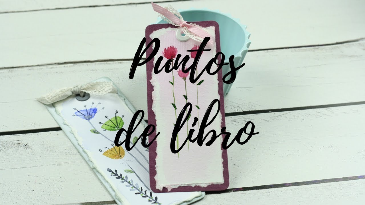 Puntos de libro con acuarela