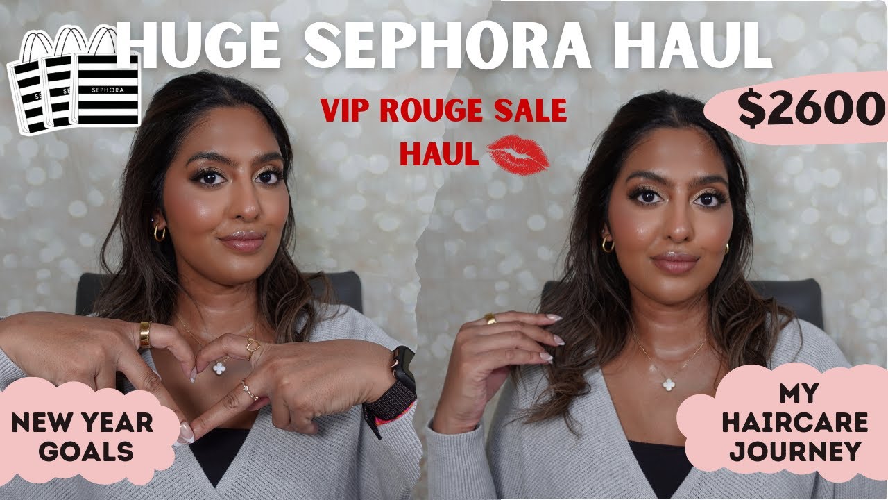 Huge Sephora VIP Rouge Sale Haul | New Year Goals, Haircare Journey & New Makeup, Skincare & Body