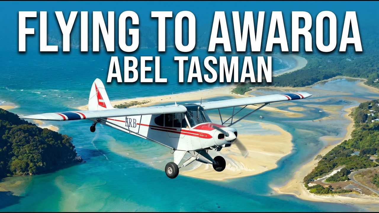 Flying Super Cub to Awaroa, Abel Tasman!