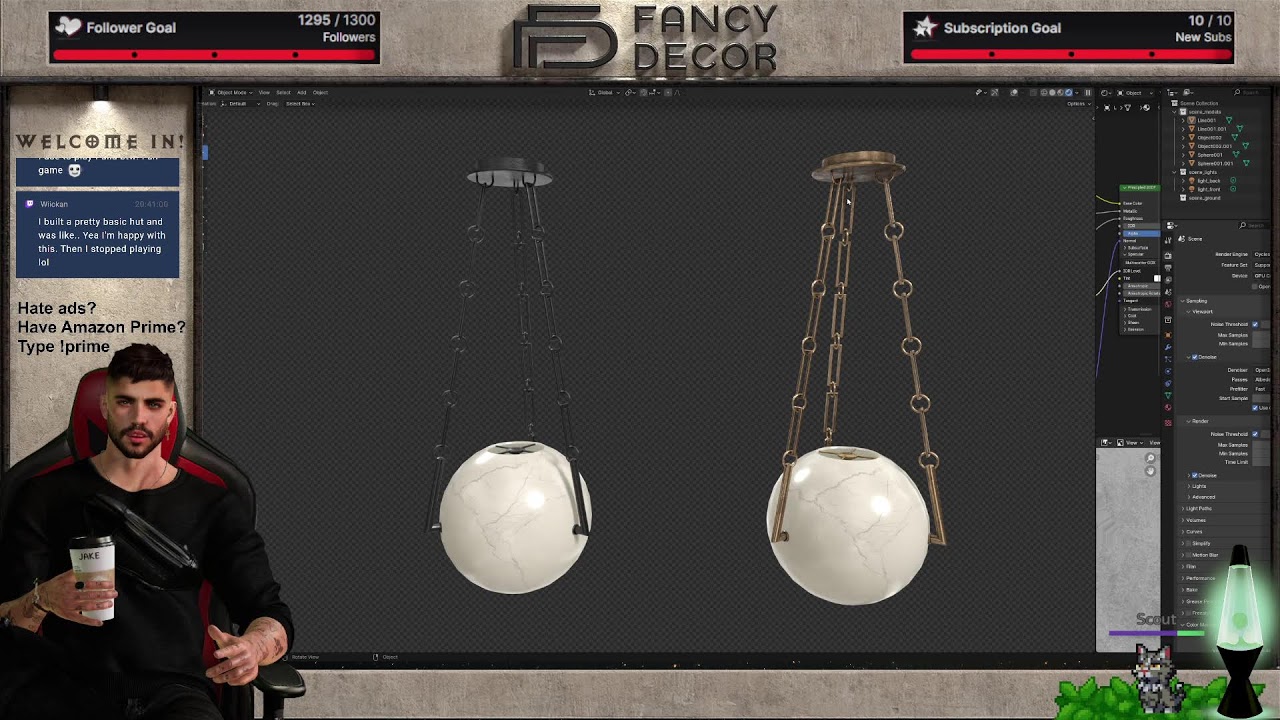 Chain Pendant Light - 3D Modeling with 3DS Max & Substance Painter