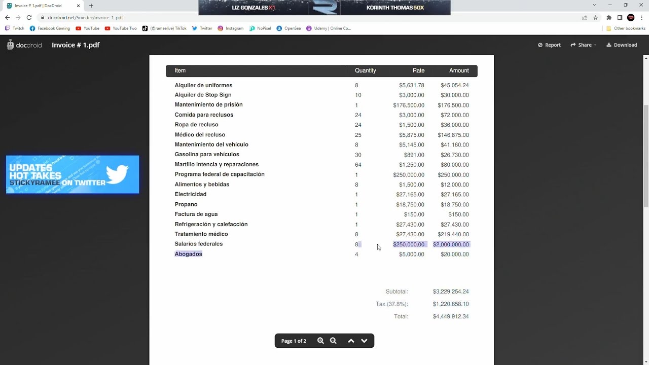 Cuban Federals Invoice CG 4 Million Pesos | Nopixel 3.0