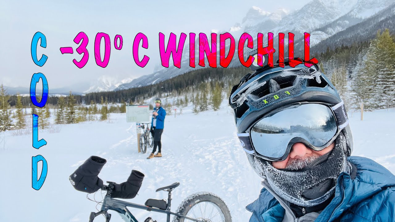 -30°C Temp windchill | Canmore Nordic Centre Fat Biking | Manitou Mastodon  Fork | 45NRTH Cobrafist